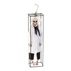 Hanging Skeleton Scientist Professor Holiday Tabletop Decor Seasonal Lab Coat